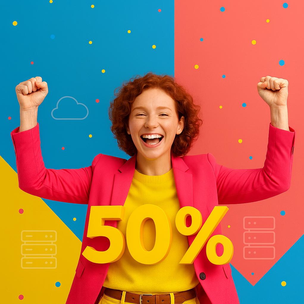 50% de réduction sur ta première année d'hébergement!